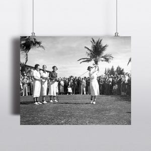 Vintage 1930's LPGA Golf Legends Photo Print: Retro Style Sports Art, Golf Gift Black & White