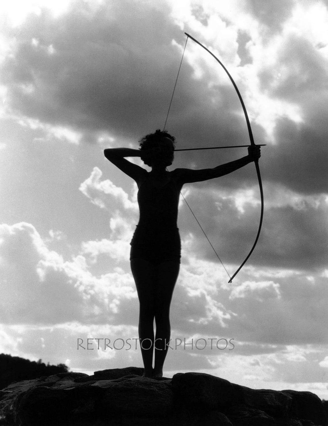 Vintage archery photos set of 4 prints 1930's black and Etsy