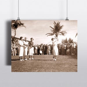 Vintage 1930's LPGA Golf Legends Photo Print: Retro Style Sports Art, Golf Gift Sepia
