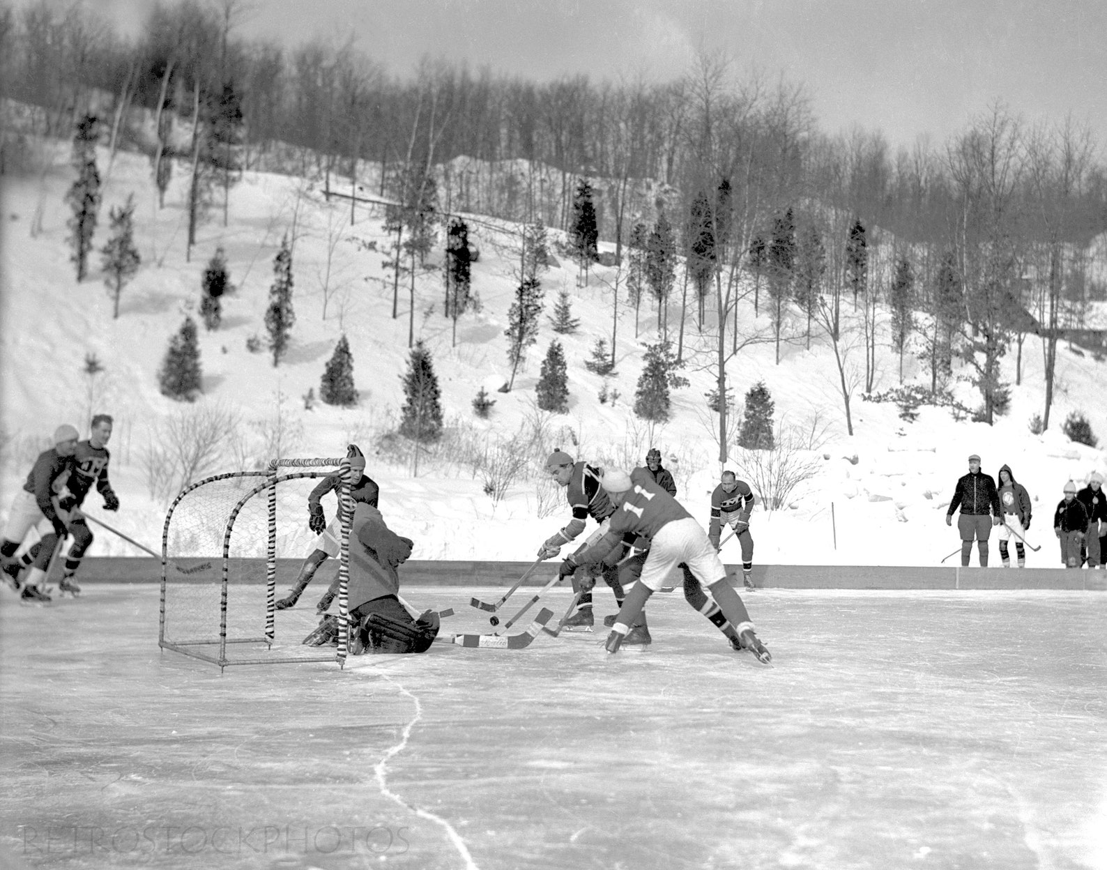 Photos de hockey sur glace vintage art mural noir et blanc Etsy