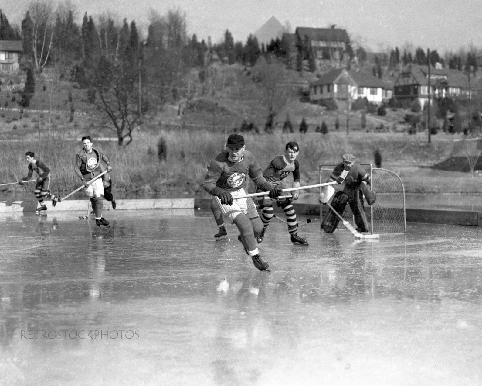Vintage ice hockey photos 1930's black and white wall Etsy