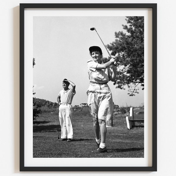 Vintage golf art, Black and white custom photo print, Select size, Unique retro golf wall art, Unique retro sports interior decor
