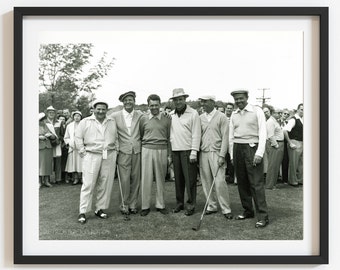 Golf art, Vintage PGA golf celebrities photo, Custom black and white high-quality print, Select size, Golf collectible, Golfer gift