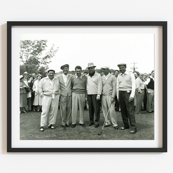 Golf art, Vintage PGA golf celebrities photo, Custom black and white high-quality print, Select size, Golf collectible, Golfer gift