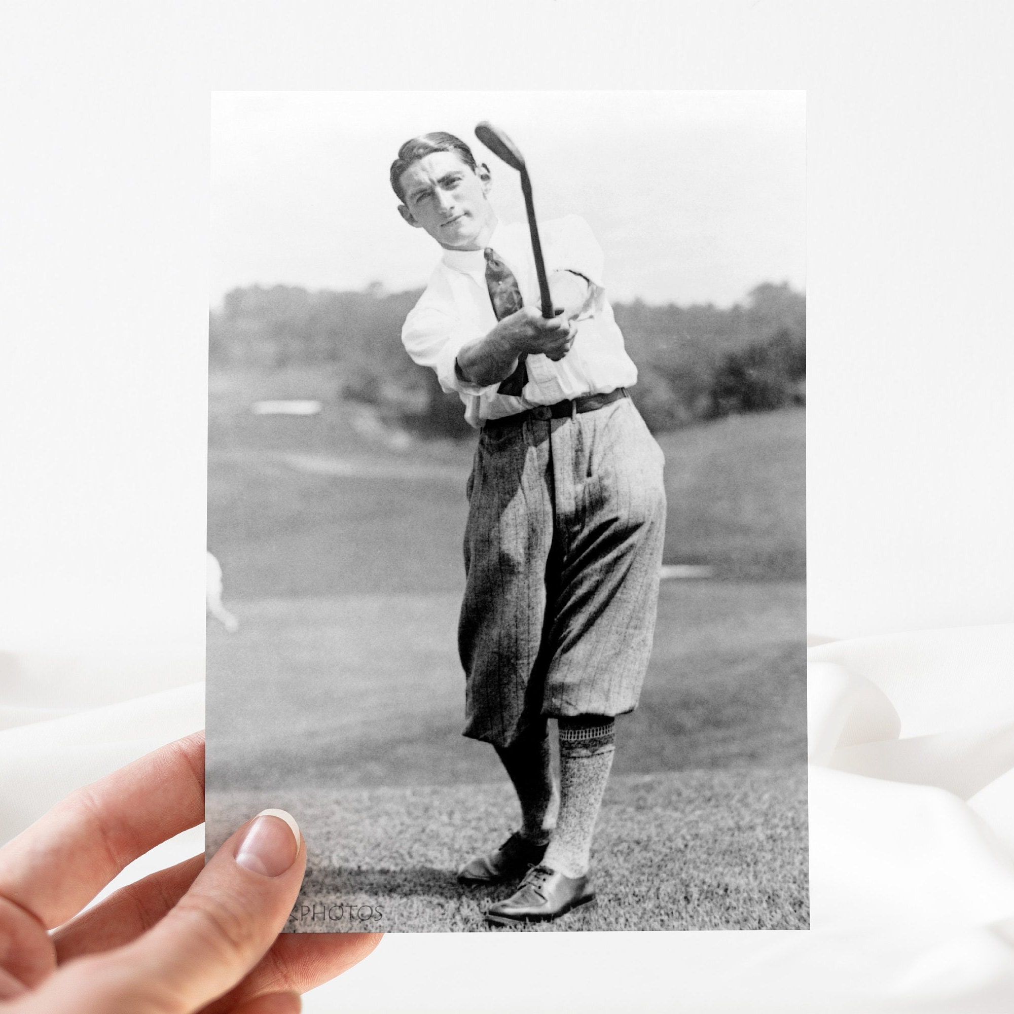 ゴルフの歴史 GOLF Woods,Irons and Memorabilia Golf Art Gift, US Open 1927 Photo Print, Vintage-inspired Golf