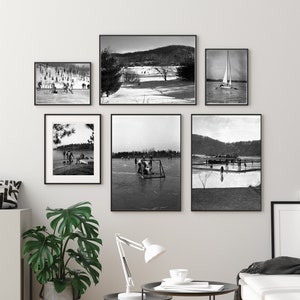 1950s Vintage Hockey Photo: Black and White Ice Action Print, Winter Wall Art image 10