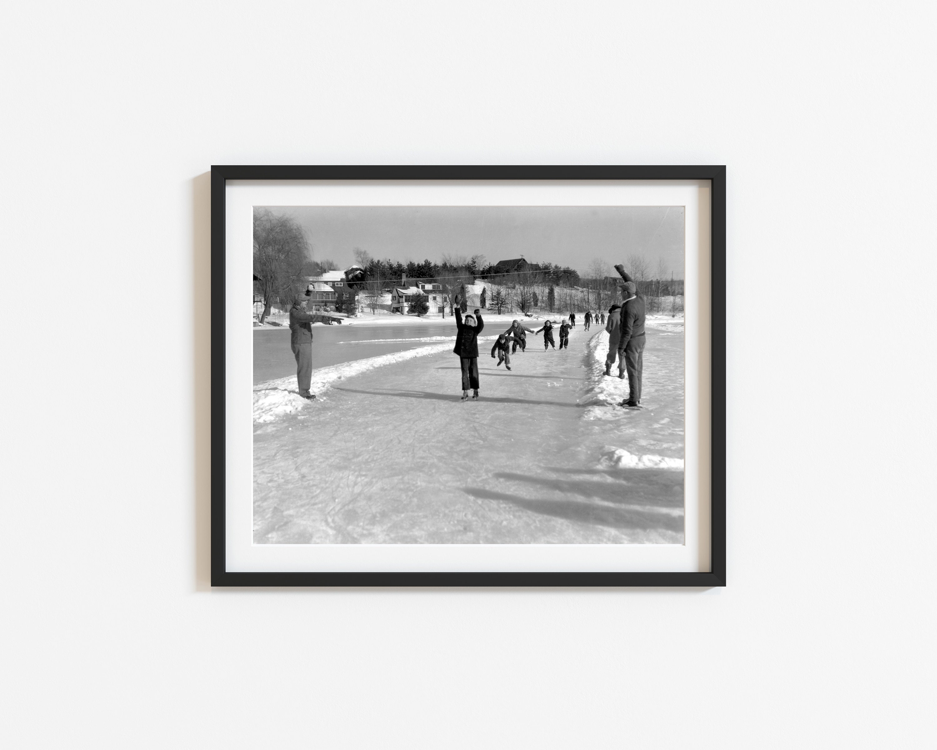 Vintage wall art black and white photo retro winter home | Etsy