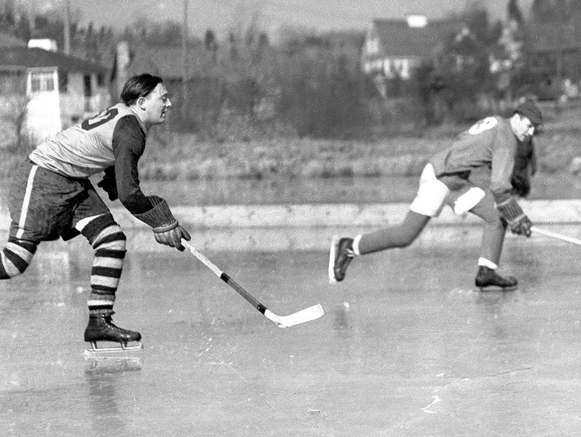 Vintage wall art retro ice hockey photo winter sports image Etsy
