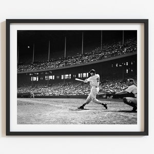 Rare Ted Williams photo print, Vintage baseball collectible, Sports wall art, Unique baseball fan gift, Red Sox Fanatic Gift