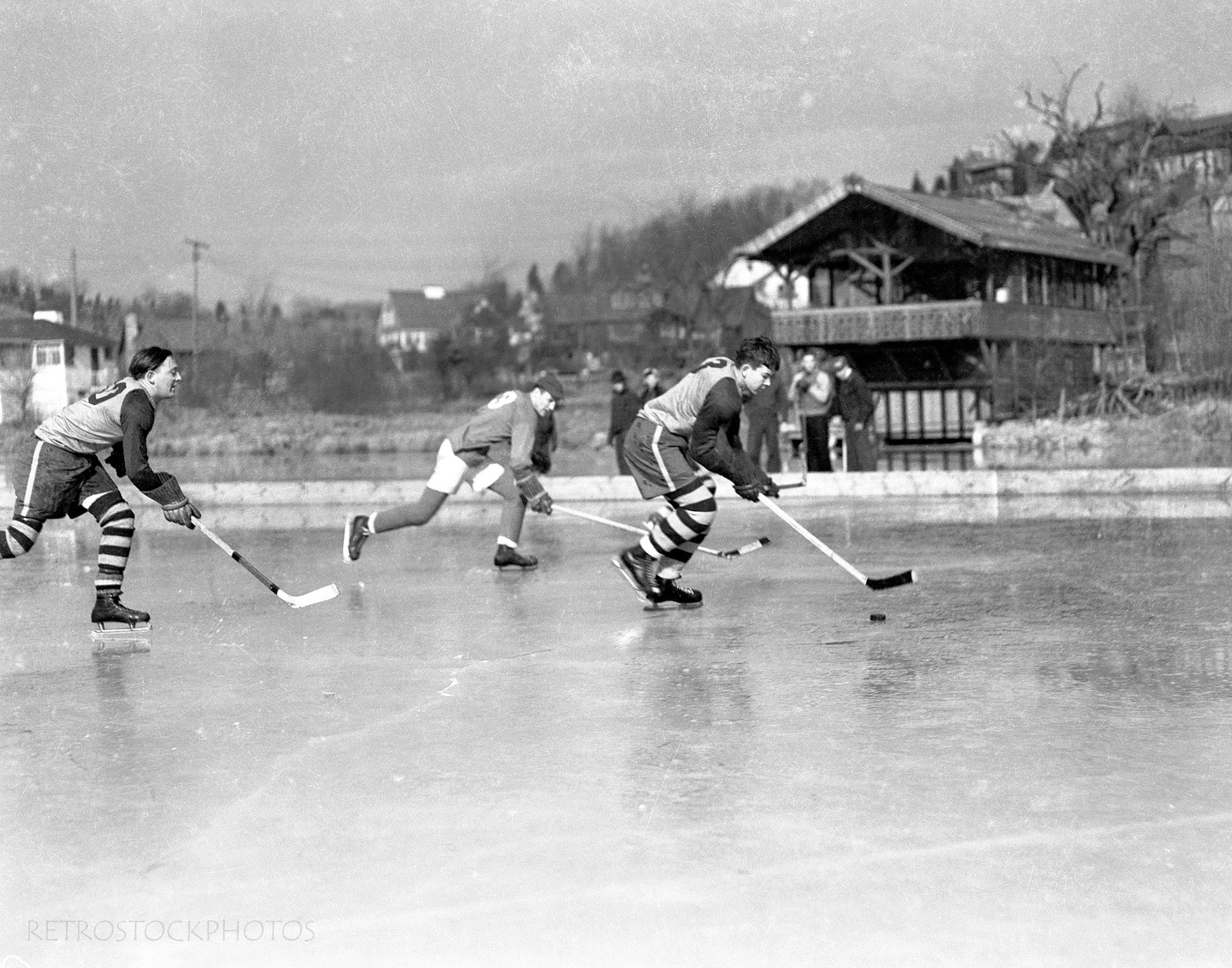 Vintage wall art retro ice hockey photo winter sports image Etsy