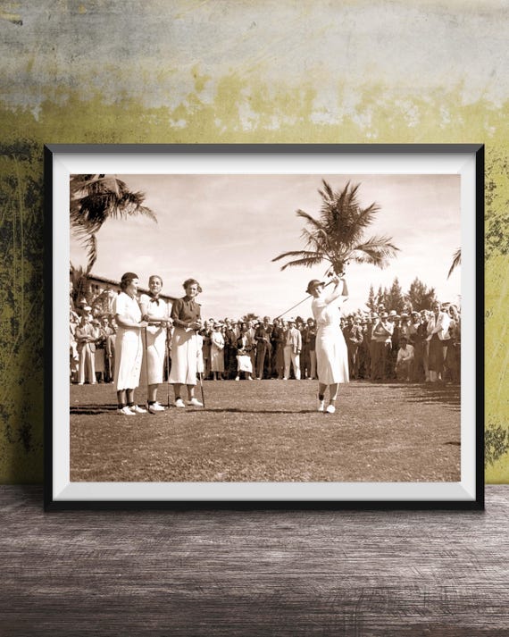 Vintage 1930's LPGA Golf Legends Photo Print: Retro Style Sports Art, Golf Gift