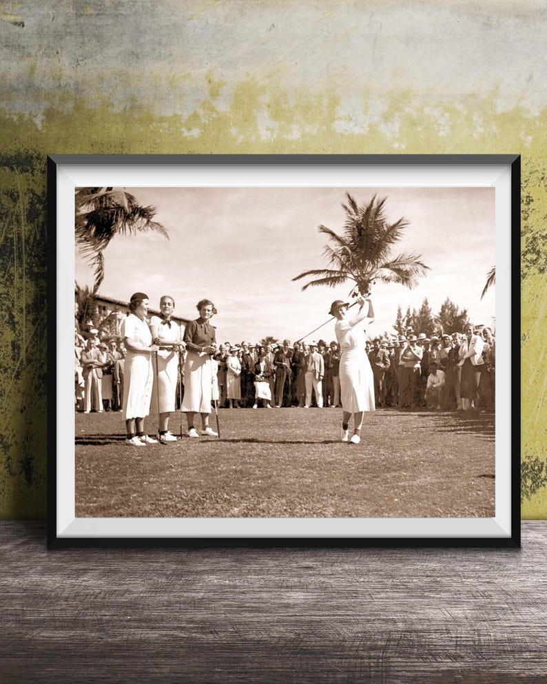 Vintage 1930's LPGA Golf Legends Photo Print: Retro Style Sports Art, Golf Gift imagem 1