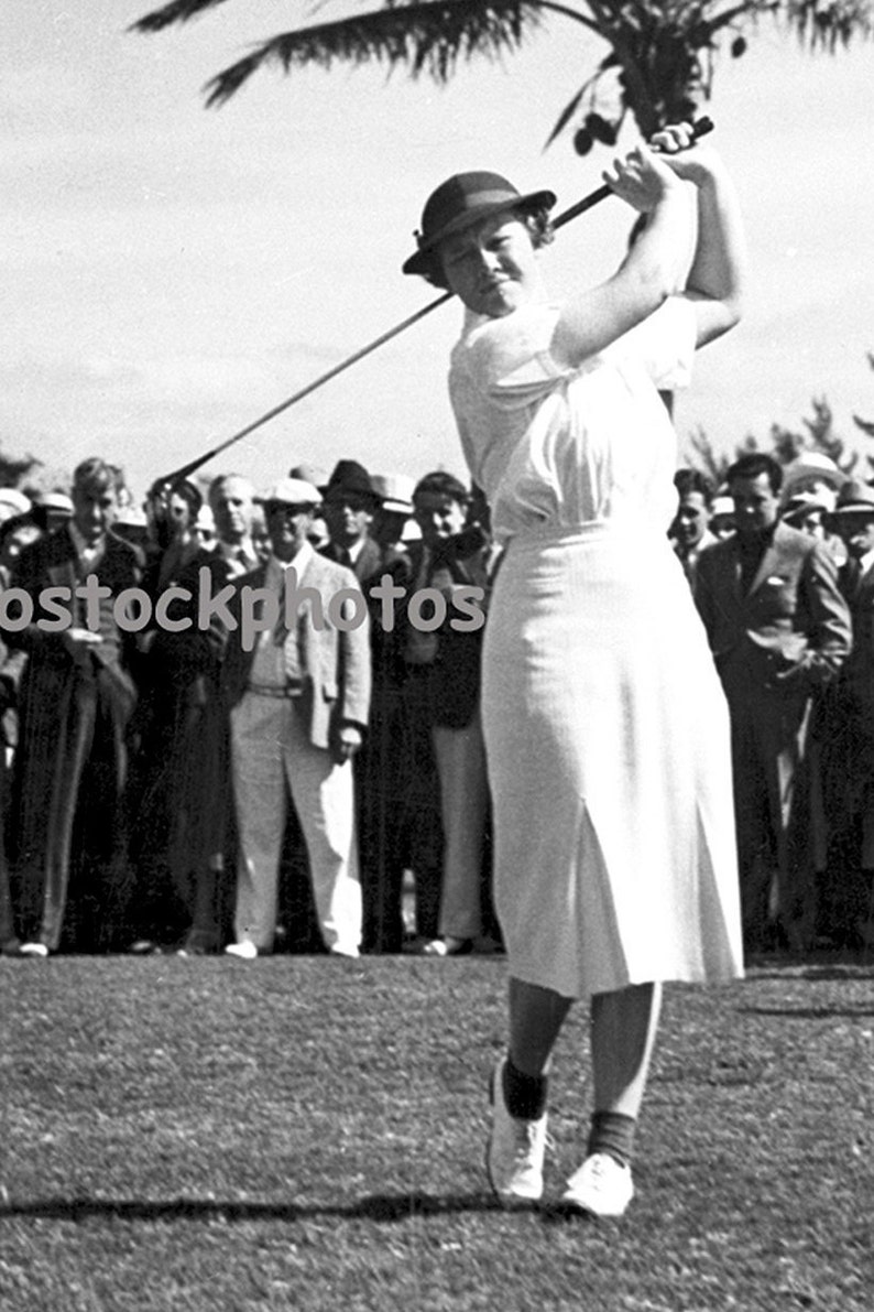 Black and white photo top female golfers at Miami Biltmore | Etsy