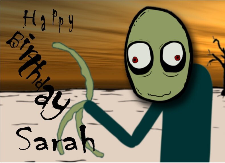 Personalised Salad Fingers Birthday Card A5 Any Name Age Etsy
