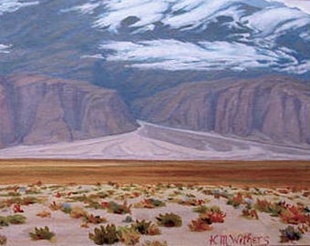 Deep Desert painting - 'Clearing Storm - Death Valley' - original Landscape Painting - impressionist - western art - wall art - framed