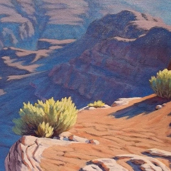 Arizona 'Morning Light' - Grand Canyon - original Landscape Painting - desert - turquoise - western - Southwest art - impressionist wall art