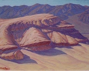 Death Valley - 'Texas Springs' - framed - original Landscape Painting - plein air - southwest decor - nature painting - camp - desert art