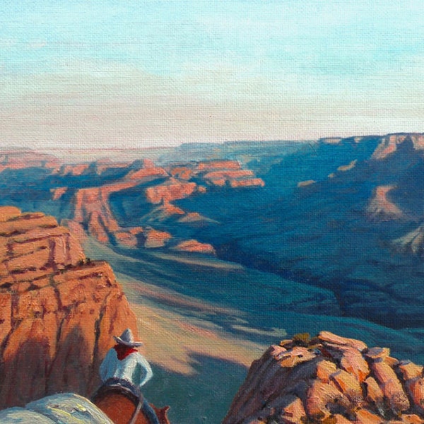 Arizona - 'Supply Packer - Grand Canyon' - Original Landscape Painting - oil - National Parks - Southwest art - desert - western art