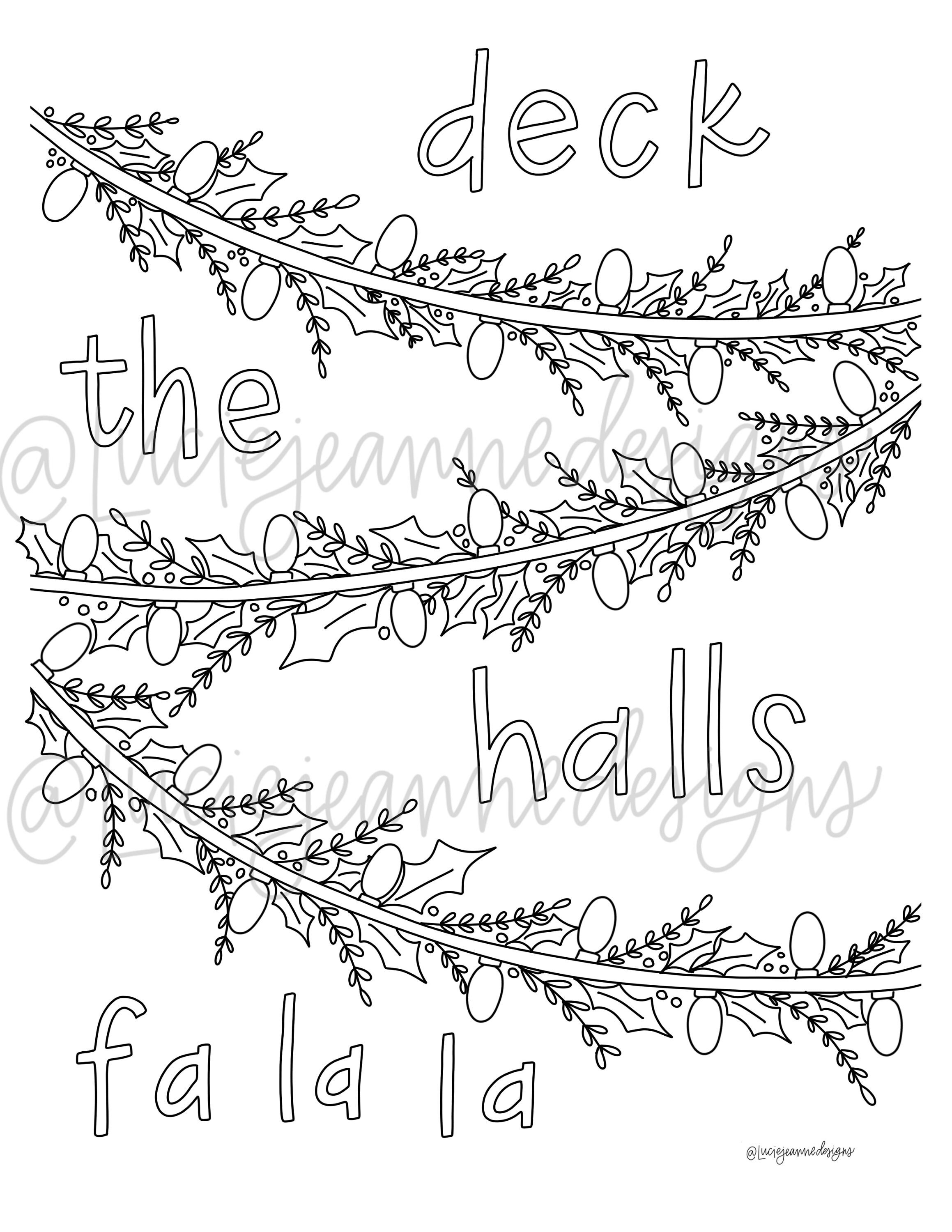 Printable Christmas Coloring Pages - Etsy