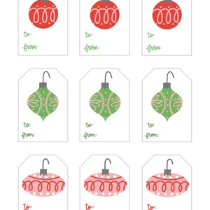 Printable Christmas gift tags