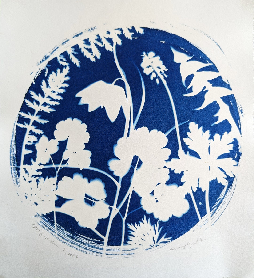 Spring Garden, Cyanotype Print - Etsy