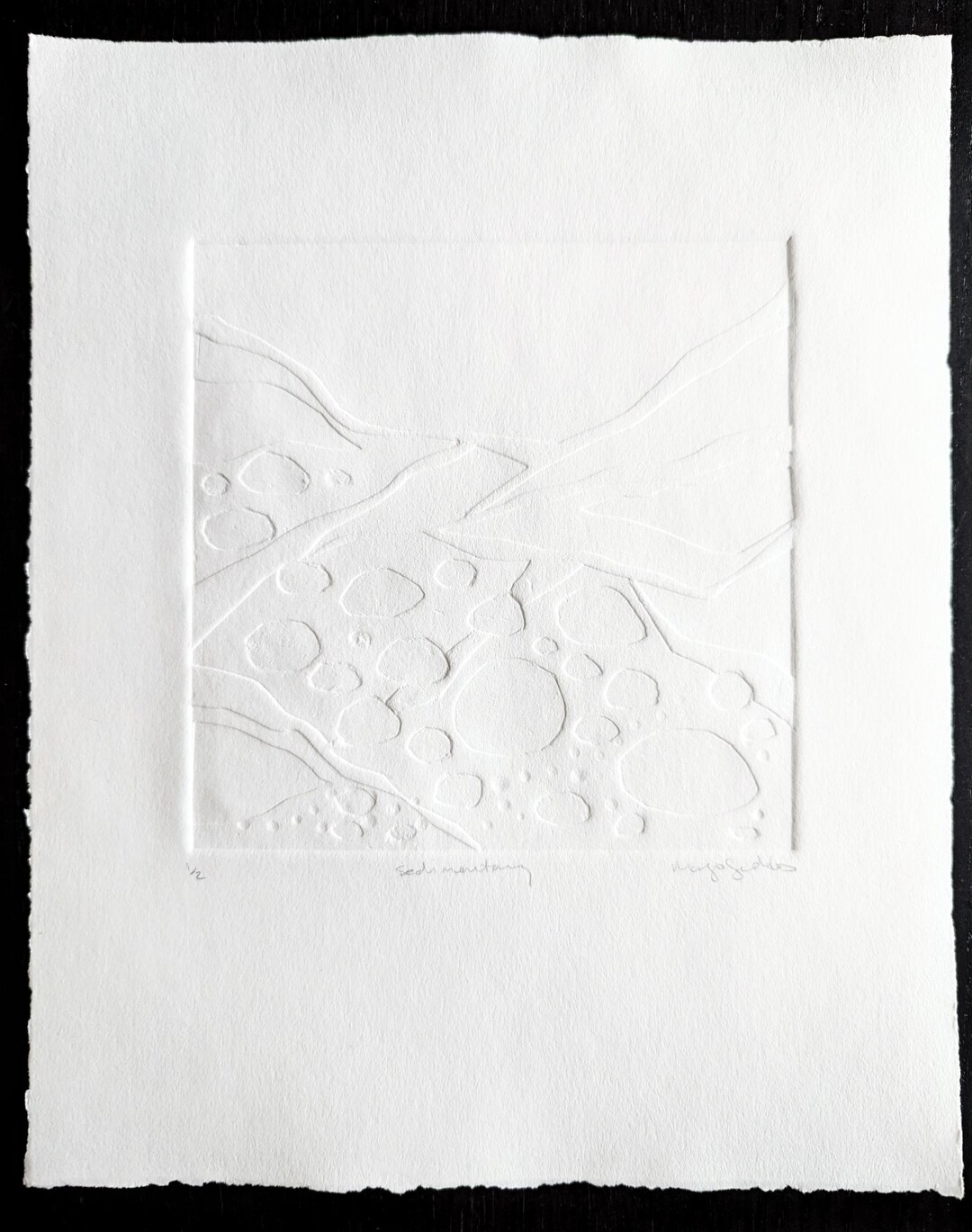 Sedimentary, Hand Printed Blind Embossing, Fine Art Print - Etsy