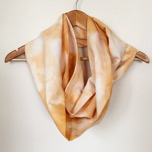 Tangerine Triangles Linen Infinity Scarf