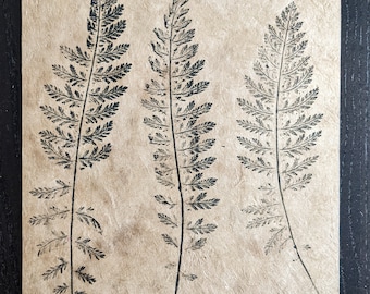 Yarrow Leaf, Monotype on handmade paper