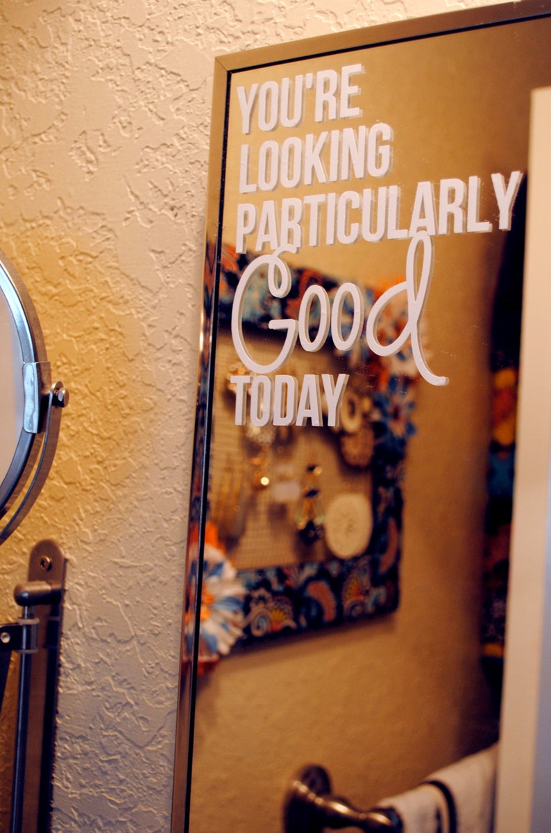 Mirror / Bathroom Wall Decal Etsy