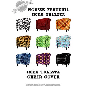 Ikea Tullsta chair cover pattern - patron housse Ikea Tullsta