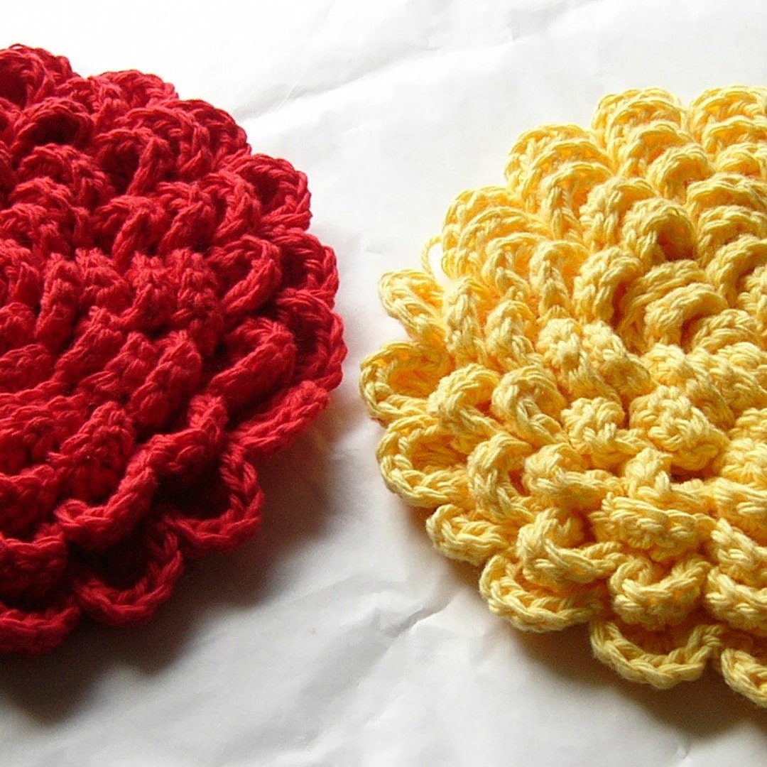 Slow Cooker Flower Pattern CROCHET PATTERN Pot Holder ⨯ Hot Pad ⨯ Flower Blossom ⨯ Kitchen Tea ...