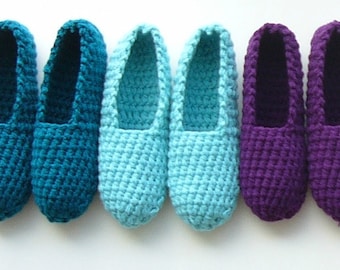 CROCHET PATTERN slippers ⨯ ladies women girls ⨯ worsted weight ⨯ thick quick easy basic ⨯ PDF download ⨯ Simply Slippers by Repeat After Me