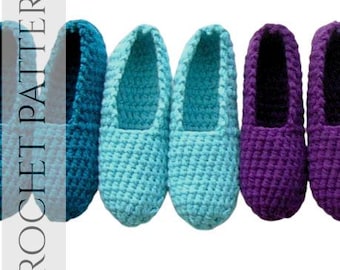 Women’s Crochet Slippers Pattern, Easy Thick House Slippers for Women, Cozy Beginner Project, Worsted Weight Yarn, PDF Download