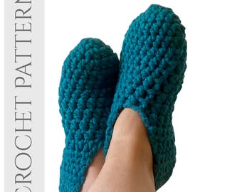 Crochet Pattern Thick House Slippers, Wool-Ease Thick and Quick Super Bulky Yarn, Chunky Cozy Slippers, Easy PDF Instant Download