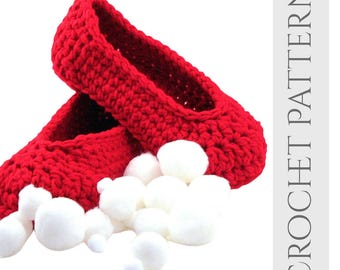 Crochet Women’s Slippers Pattern PDF, Crochet Slippers Pattern, Cozy Christmas House Slippers, Winter Holiday Gift, Instant Download