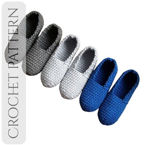 Crochet Slipper Pattern PDF, Men’s House Slippers Crochet Pattern, Easy Beginner Thick Cozy Slippers, Quick Gift for Him