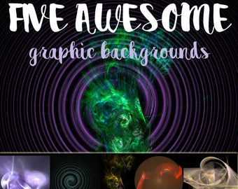 5 custom background designs in PNG format for use in design,scrapbooking and illustration projects!