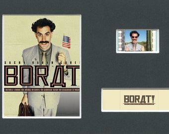 Borat original rare & genuine film cell display from the movie mounted ready for framing!