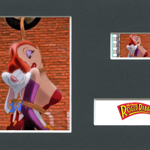 A Jessica and Roger Rabbit tied up scene Who Framed Roger Rabbit original rare & genuine film cell from the movie mounted ready for framing!