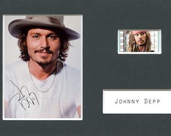 Johnny Depp original rare & genuine limited edition film cell display from a Pirates of the Caribbean movie mounted ready for framing!