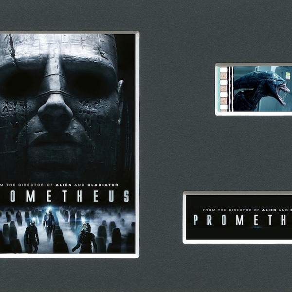 A Prometheus Ridley Scott original rare & genuine film cell display from the movie mounted ready for framing!