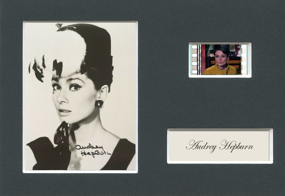 Very Rare Audrey Hepburn Original Rare And Genuine Film Cell From A Movie Starring Them Mounted
