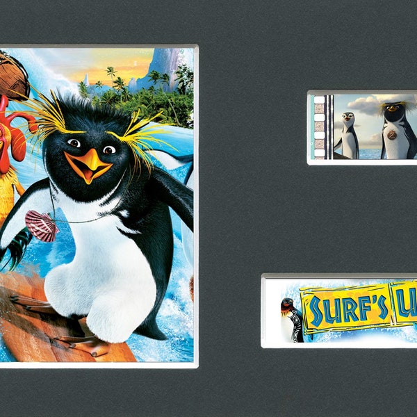 Surf's up! movie original rare & genuine film cell display from the movie mounted ready for framing!