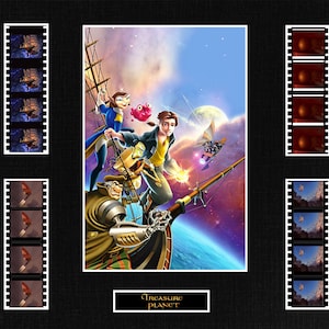 Disney's Treasure Planet rare & genuine limited edition film cell display with 4 strips from the movie mounted ready for framing!