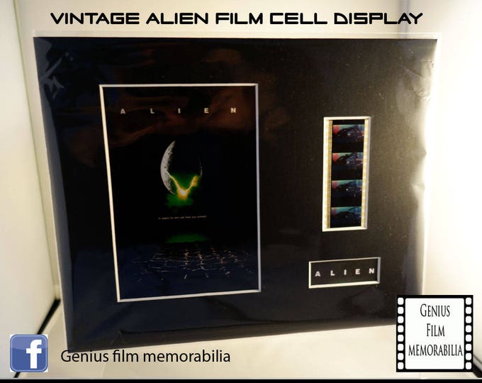 A Vintage 70's Alien original rare & genuine film cell display from the movie mounted ready for framing!