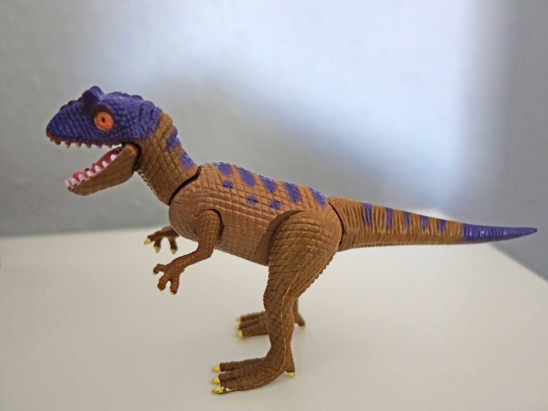 Lovely Vintage 2001 K&M Toys Allosaurus Dinosaur Articulated Action