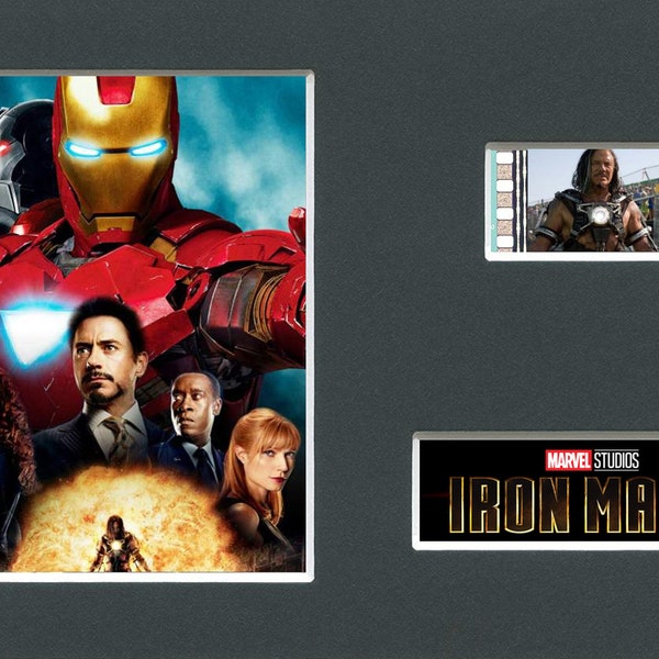 Die originale, seltene und echte Iron Man 2-Filmzelle aus dem Film ist fertig zum Einrahmen montiert!