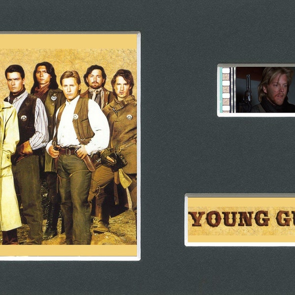 Young Guns 80s Western with Kiefer Sutherland original rare & genuine film cell from the movie mounted ready for framing!