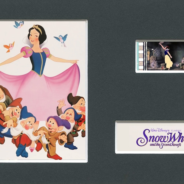 Snow White and the Seven Dwarfs movie original rare & genuine film cell display from the movie mounted ready for framing!