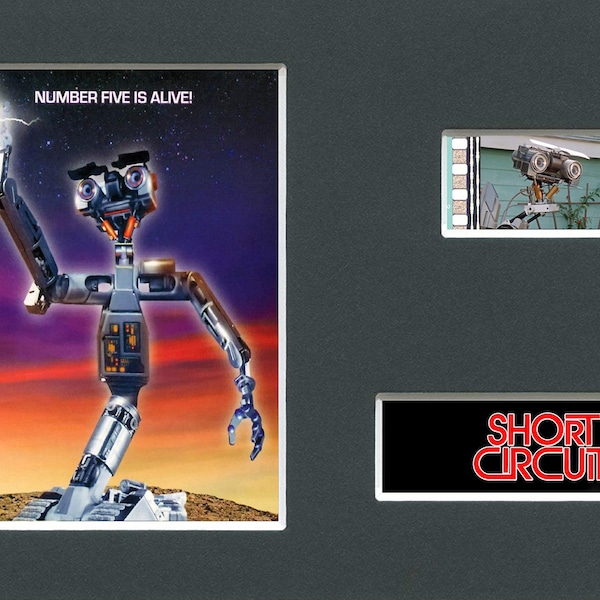 Short Circuit vintage original rare & genuine film cell display from the movie mounted ready for framing!